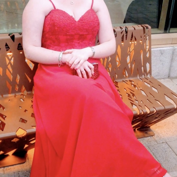 Red Prom/Bridesmaid/Evening Gown - Picture 3 of 6